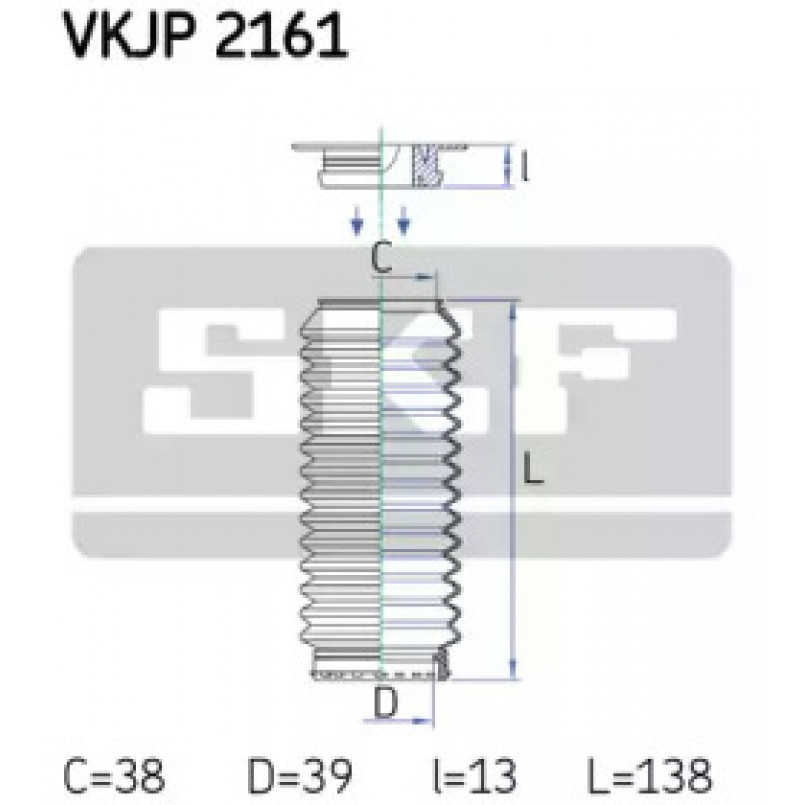 VKJP 2161 SKF - Пильовик привідного валу